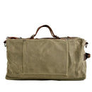 Vintage Genuine Leather With Canvas Weekend Mens Gym Canvas Custom Duffle Bag
