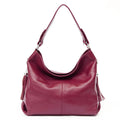 Zency 2026 Nova Moda Bolsa Feminina de Couro Genuíno Macio com Borla Elegante Bolsa Hobo de Ombro para Mulheres Bolsa Transversal Carteira Tiracolo