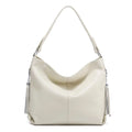 Zency 2026 Nova Moda Bolsa Feminina de Couro Genuíno Macio com Borla Elegante Bolsa Hobo de Ombro para Mulheres Bolsa Transversal Carteira Tiracolo