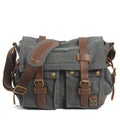 Retro Casual Canvas Bag Simple Men's Crossbody Large Capacity Computer Crossbody Shoulder Bag