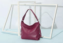 Zency 2026 Nova Moda Bolsa Feminina de Couro Genuíno Macio com Borla Elegante Bolsa Hobo de Ombro para Mulheres Bolsa Transversal Carteira Tiracolo