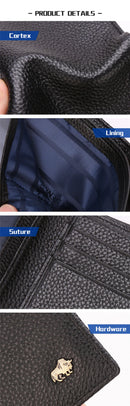 Bison denim homens carteiras de couro genuíno marca de luxo rfid bifold carteira zipper bolsa de moedas titular do cartão de visita carteira n4470