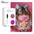 Shinein Wholesale Holographic Mixed Pink Hair Body Cosmetic Glitter With Box