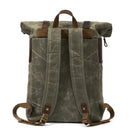 Retro Style Oil Canvas Hiking Backpack Waterproof Rucksack Backpack Bag