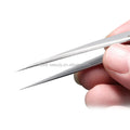 Private Label Stainless Steel Pink Pointed Tip Eyelash Tweezers with Eco-Friendly Handle for Eyelash Extension Tools