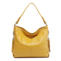 Zency 2026 Nova Moda Bolsa Feminina de Couro Genuíno Macio com Borla Elegante Bolsa Hobo de Ombro para Mulheres Bolsa Transversal Carteira Tiracolo