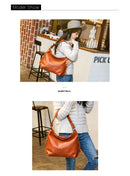 Zency 2026 Nova Moda Bolsa Feminina de Couro Genuíno Macio com Borla Elegante Bolsa Hobo de Ombro para Mulheres Bolsa Transversal Carteira Tiracolo