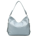 Zency 2026 Nova Moda Bolsa Feminina de Couro Genuíno Macio com Borla Elegante Bolsa Hobo de Ombro para Mulheres Bolsa Transversal Carteira Tiracolo