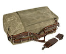 Vintage Genuine Leather With Canvas Weekend Mens Gym Canvas Custom Duffle Bag