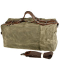 Vintage Genuine Leather With Canvas Weekend Mens Gym Canvas Custom Duffle Bag