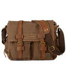 Retro Style Oil Canvas Hiking Backpack Waterproof Rucksack Backpack Bag
