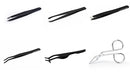 Personalized High Quality  Black Face Hair Trimmer Slanted Eyebrow Tweezers  With Comb