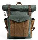 Retro Style Oil Canvas Hiking Backpack Waterproof Rucksack Backpack Bag