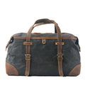 Army Green Canvas  With Cow Leather Duffle Overnight Weekend Bag