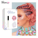 Shinein Wholesale Holographic Mixed Pink Hair Body Cosmetic Glitter With Box