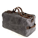 Vintage Genuine Leather With Canvas Weekend Mens Gym Canvas Custom Duffle Bag