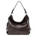 Zency 2026 Nova Moda Bolsa Feminina de Couro Genuíno Macio com Borla Elegante Bolsa Hobo de Ombro para Mulheres Bolsa Transversal Carteira Tiracolo