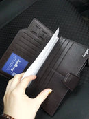 Baellery carteiras masculinas estilo longo titular do cartão de alta qualidade masculino bolsa com zíper grande capacidade marca carteira de couro do plutônio para homem