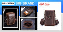 BULLCAPTAIN Sacos De Mensageiro De Couro Saco Casual Dos Homens Para Homens Saco De Peito Marca Designer Multi-Função Fone De Ouvido Jack Pacote De Peito