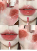 Magic Casa Women's Glossy Glass Lip Glaze Bubble Bear Mirror Water Color Student Milk Tea Wholesale Liquid Lipstick