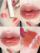 Magic Casa Women's Glossy Glass Lip Glaze Bubble Bear Mirror Water Color Student Milk Tea Wholesale Liquid Lipstick