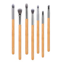 Yue conjunto de pincéis de maquiagem premium, 7 peças, sombra de olhos, mistura de manchas, contorno, delineador, sobrancelha, aplicador de maquiagem, kit de ferramentas
