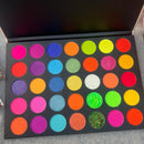 Private Label Shimmer Eyeshadow Palette 35 Colors Luminous Metallic Finish Waterproof Cruelty-Free Mineral Powder High Single