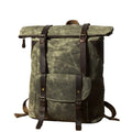 Retro Style Oil Canvas Hiking Backpack Waterproof Rucksack Backpack Bag