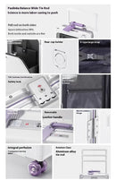 2025 Latest Wide Handle Aluminum Luggage case with Poured Wheels Front Opening Travel Bag Multifunctional Suitcase Oversea Stock