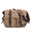 Retro Casual Canvas Bag Simple Men's Crossbody Large Capacity Computer Crossbody Shoulder Bag