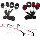 Conjunto de restrição para bondage BDSM para mulheres, algemas e punhos no tornozelo, escravo na cama, perna aberta, brinquedos sexuais para casais, eróticos, sem vibrador