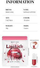 Magic Casa Capsule Lipstick 18-Color Set Long-Lasting Mini Matte Lipstick Set Waterproof Non-Stick Pencil Wholesale