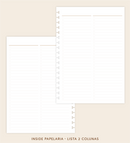 IMPRIMÍVEL Insert Planner - Lista em 2 Colunas
