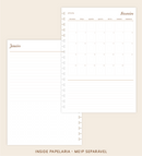 IMPRIMÍVEL Insert Planner - ME1P Mês em 1 Página (datado 2026 - meses separáveis)