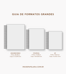 Caderno Reposicionável - Xadrez Rosa - Formatos Grandes - Inside Book