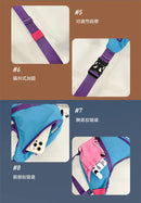 Bolsa de ombro multifuncional ajustável, à prova d'água, cor contrastante, feminina, moda coreana, leve, bolsa crossbody