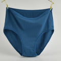 Calcinha de algodão de cintura alta macia roupa interior para mulher respirável plus size mulher briefs lingerie feminina calcinha listrada