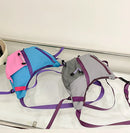 Bolsa de ombro multifuncional ajustável, à prova d'água, cor contrastante, feminina, moda coreana, leve, bolsa crossbody