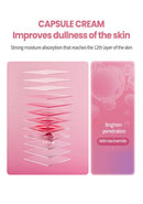 Creme de Colágeno Rosa PDRN com Niacinamida para Tom de Pele Irregular, Hidratante Facial Leve e Não Oleoso