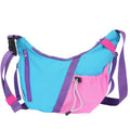 Bolsa de ombro multifuncional ajustável, à prova d'água, cor contrastante, feminina, moda coreana, leve, bolsa crossbody