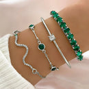 5 pçs/set strass borboleta pulseira conjunto para mulheres designer de moda coreana ajustável grânulo pulseira luxo jóias originais