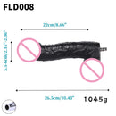 ROUGH BEAST Acessórios para Máquinas Sexuais: Dildos Grandes Pretos de Cor de Pele para Máquinas Vac-u-lock, compatíveis com máquinas de lojas.