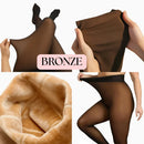 Velo térmico forrado collants feminino uma costura quente pura meia-calça falso translúcido térmico grosso collants leggings para tempo frio