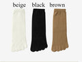 Unisex velo grosso cinco dedo meias, meias quentes toe, tubo médio, inverno, homens, mulheres, 3 pares