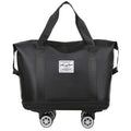 Bagagem expansível com roda universal, grande capacidade, separação seca e molhada, armazenamento, viagem, fitness, bagagem leve