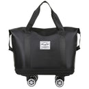 Bagagem expansível com roda universal, grande capacidade, separação seca e molhada, armazenamento, viagem, fitness, bagagem leve