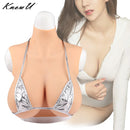 Knowu-forma de mama de silicone a/b/c/d/e/g copo enorme peito falso cruz vestir iniciante transgênero rainha mama agitando
