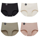 Falllsweet 4 Peças de Calcinhas de Seda Sem Costura para Mulheres, Lingerie Sexy de Cintura Média, Calcinhas de Seda Gelada M-2XL