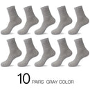 Hss 2023 meias de algodão masculino novos estilos 10 pares/lote preto homens de negócios meias respirável primavera verão para masculino tamanho dos eua (6.5-12)