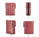 Contact's moda couro genuíno carteira feminina bifold titular do cartão moeda bolsa pequena bolsa feminina clipe de dinheiro masculino bolso carteiras